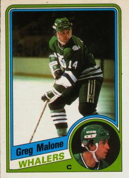 #74 Greg Malone - Hartford Whalers - 1984-85 O-Pee-Chee Hockey