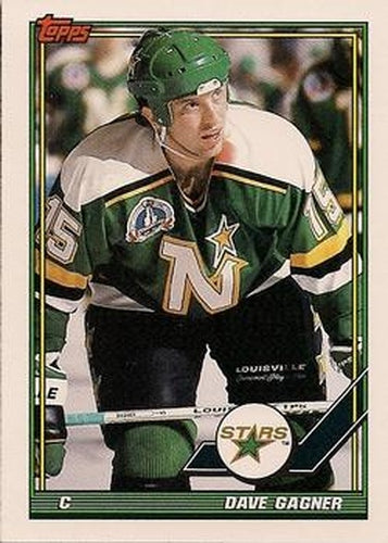 #74 Dave Gagner - Minnesota North Stars - 1991-92 Topps Hockey