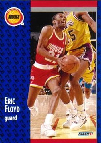 #74 Eric Floyd - Houston Rockets - 1991-92 Fleer Basketball
