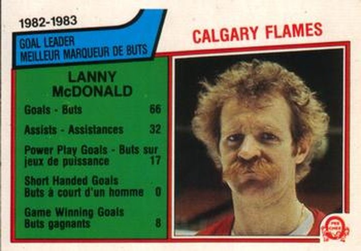 #74 Lanny McDonald - Calgary Flames - 1983-84 O-Pee-Chee Hockey