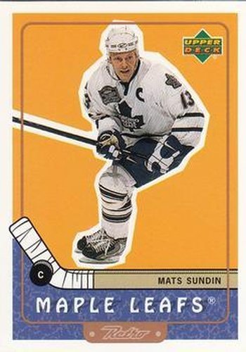 #74 Mats Sundin - Toronto Maple Leafs - 1999-00 Upper Deck Retro Hockey