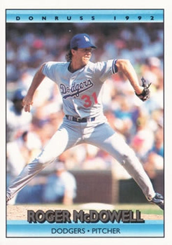 #750 Roger McDowell - Los Angeles Dodgers - 1992 Donruss Baseball