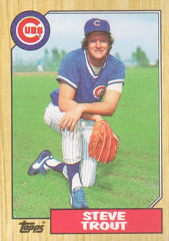#750 Steve Trout - Chicago Cubs - 1987 Topps Baseball