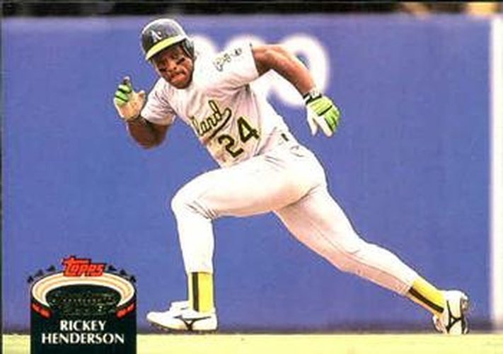 #750 Rickey Henderson - Oakland Athletics - 1992 Stadium Club Baseball