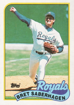 #750 Bret Saberhagen - Kansas City Royals - 1989 Topps Baseball