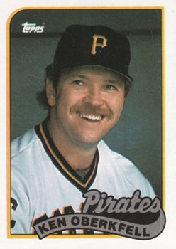 #751 Ken Oberkfell - Pittsburgh Pirates - 1989 Topps Baseball