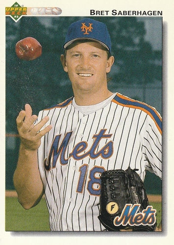 #751 Bret Saberhagen - New York Mets - 1992 Upper Deck Baseball