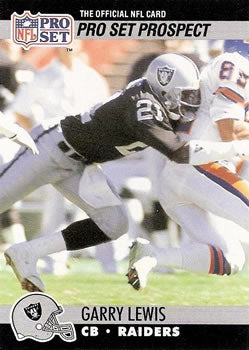 #752 Garry Lewis - Los Angeles Raiders - 1990 Pro Set Football