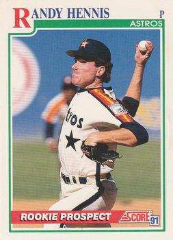 #752 Randy Hennis - Houston Astros - 1991 Score Baseball
