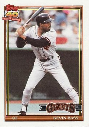 #752 Kevin Bass - San Francisco Giants - 1991 Topps Baseball