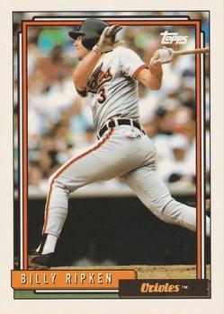 #752 Billy Ripken - Baltimore Orioles - 1992 Topps Baseball