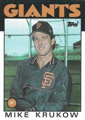 #752 Mike Krukow - San Francisco Giants - 1986 Topps Baseball