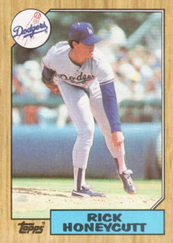 #753 Rick Honeycutt - Los Angeles Dodgers - 1987 Topps Baseball