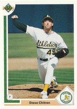 #753 Steve Chitren - Oakland Athletics - 1991 Upper Deck Baseball