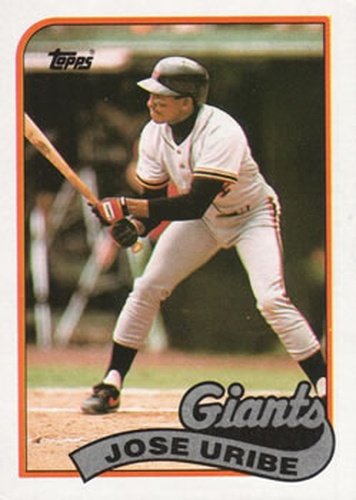 #753 Jose Uribe - San Francisco Giants - 1989 Topps Baseball