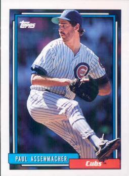 #753 Paul Assenmacher - Chicago Cubs - 1992 Topps Baseball