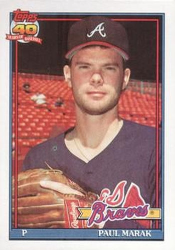 #753 Paul Marak - Atlanta Braves - 1991 Topps Baseball