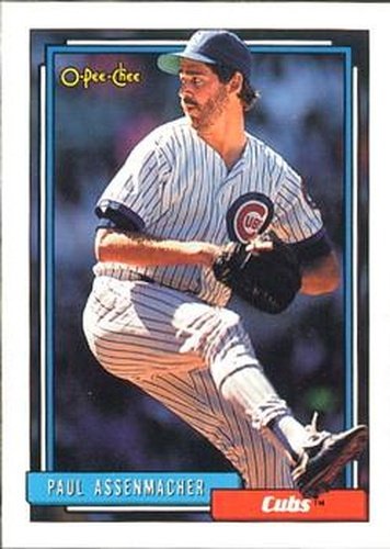 #753 Paul Assenmacher - Chicago Cubs - 1992 O-Pee-Chee Baseball