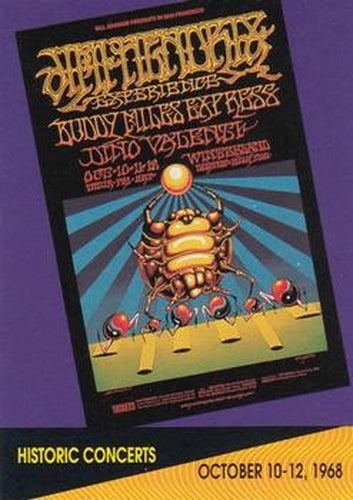 #249 Jimi Hendrix at Winterland Arena - 1991 Pro Set SuperStars MusiCards