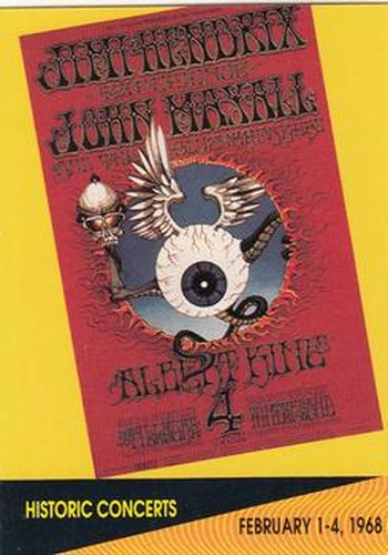 #260 Jimi Hendrix, John Mayall at the Fillmore Auditorium - 1991 Pro Set SuperStars MusiCards