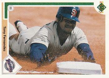 #754 Tony Fernandez - San Diego Padres - 1991 Upper Deck Baseball