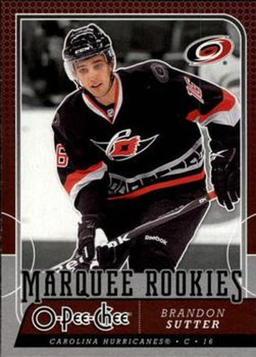 #754 Brandon Sutter - Carolina Hurricanes - 2008-09 O-Pee-Chee Hockey