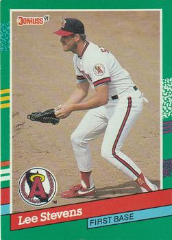 #754 Lee Stevens - California Angels - 1991 Donruss Baseball