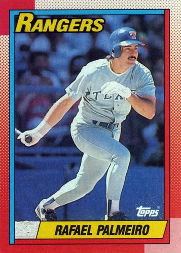 #755 Rafael Palmeiro - Texas Rangers - 1990 Topps Baseball