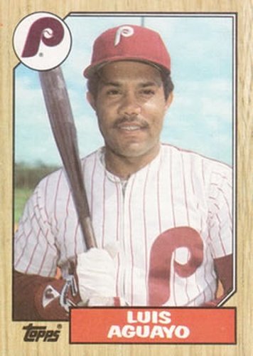 #755 Luis Aguayo - Philadelphia Phillies - 1987 Topps Baseball