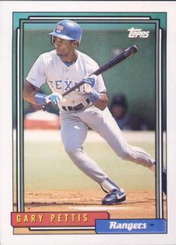 #756 Gary Pettis - Texas Rangers - 1992 Topps Baseball