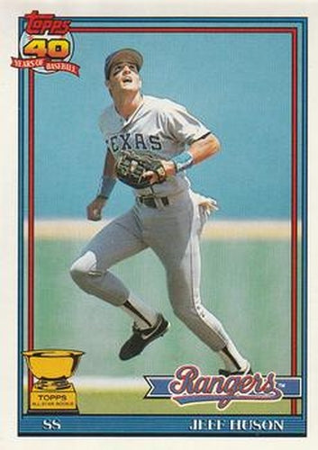 #756 Jeff Huson - Texas Rangers - 1991 O-Pee-Chee Baseball