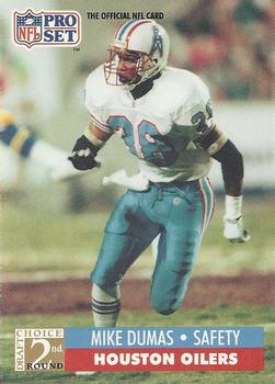 #757 Mike Dumas - Houston Oilers - 1991 Pro Set Football