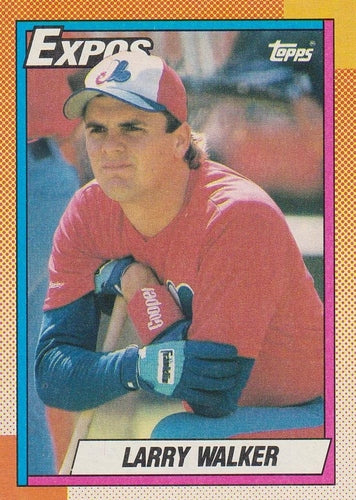 #757 Larry Walker - Montreal Expos - 1990 Topps Baseball