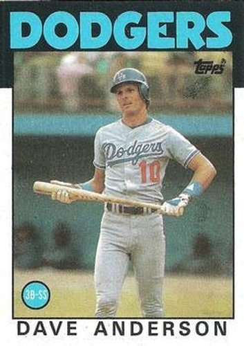 #758 Dave Anderson - Los Angeles Dodgers - 1986 Topps Baseball