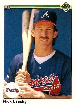 #758 Nick Esasky - Atlanta Braves - 1990 Upper Deck Baseball