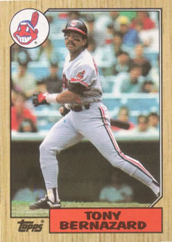 #758 Tony Bernazard - Cleveland Indians - 1987 Topps Baseball