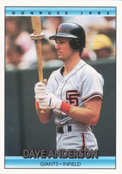 #759 Dave Anderson - San Francisco Giants - 1992 Donruss Baseball