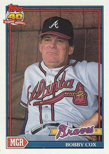#759 Bobby Cox - Atlanta Braves - 1991 Topps Baseball