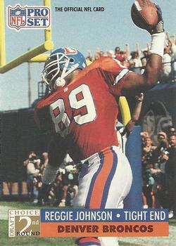 #759 Reggie Johnson - Denver Broncos - 1991 Pro Set Football