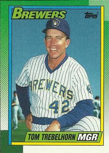 #759 Tom Trebelhorn - Milwaukee Brewers - 1990 Topps Baseball