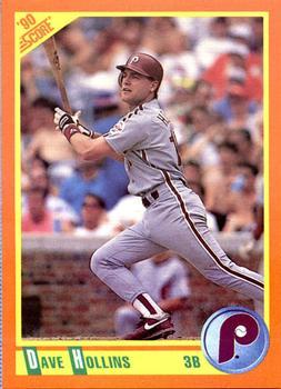 #75T Dave Hollins - Philadelphia Phillies - 1990 Score Rookie & Traded Baseball