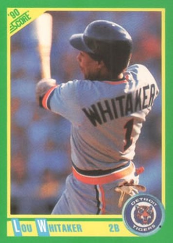 #75 Lou Whitaker - Detroit Tigers - 1990 Score Baseball