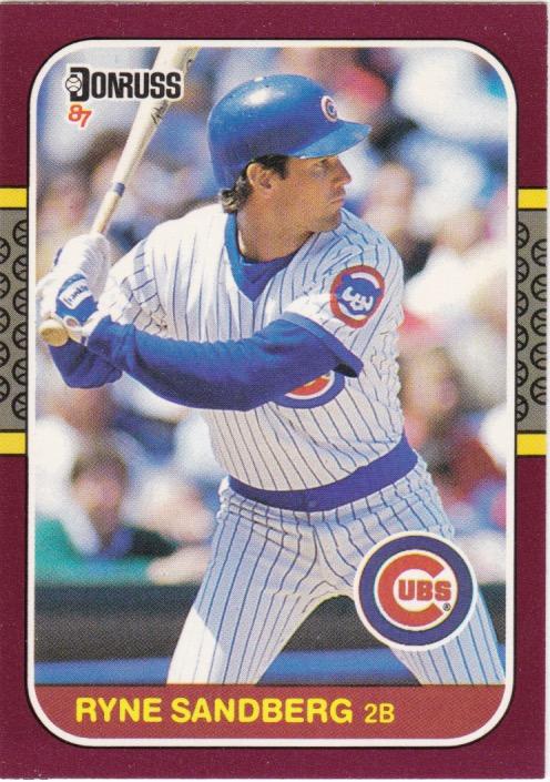 #75 Ryne Sandberg - Chicago Cubs - 1987 Donruss Opening Day Baseball