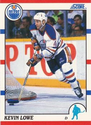 #75 Kevin Lowe - Edmonton Oilers - 1990-91 Score Hottest and Rising Stars Hockey