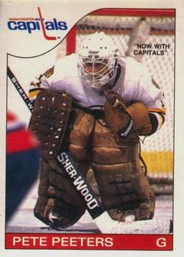 #75 Pete Peeters - Washington Capitals - 1985-86 O-Pee-Chee Hockey