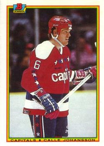 #75 Calle Johansson - Washington Capitals - 1990-91 Bowman Hockey