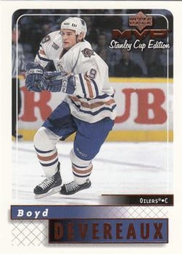 #75 Boyd Devereaux - Edmonton Oilers - 1999-00 Upper Deck MVP Stanley Cup Edition Hockey