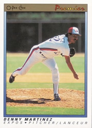 #75 Denny Martinez - Montreal Expos - 1991 O-Pee-Chee Premier Baseball