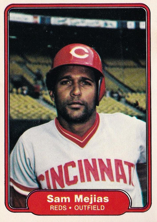 #75 Sam Mejias - Cincinnati Reds - 1982 Fleer Baseball