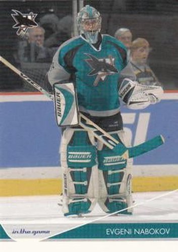 #75 Evgeni Nabokov - San Jose Sharks - 2003-04 In The Game Toronto Star Hockey